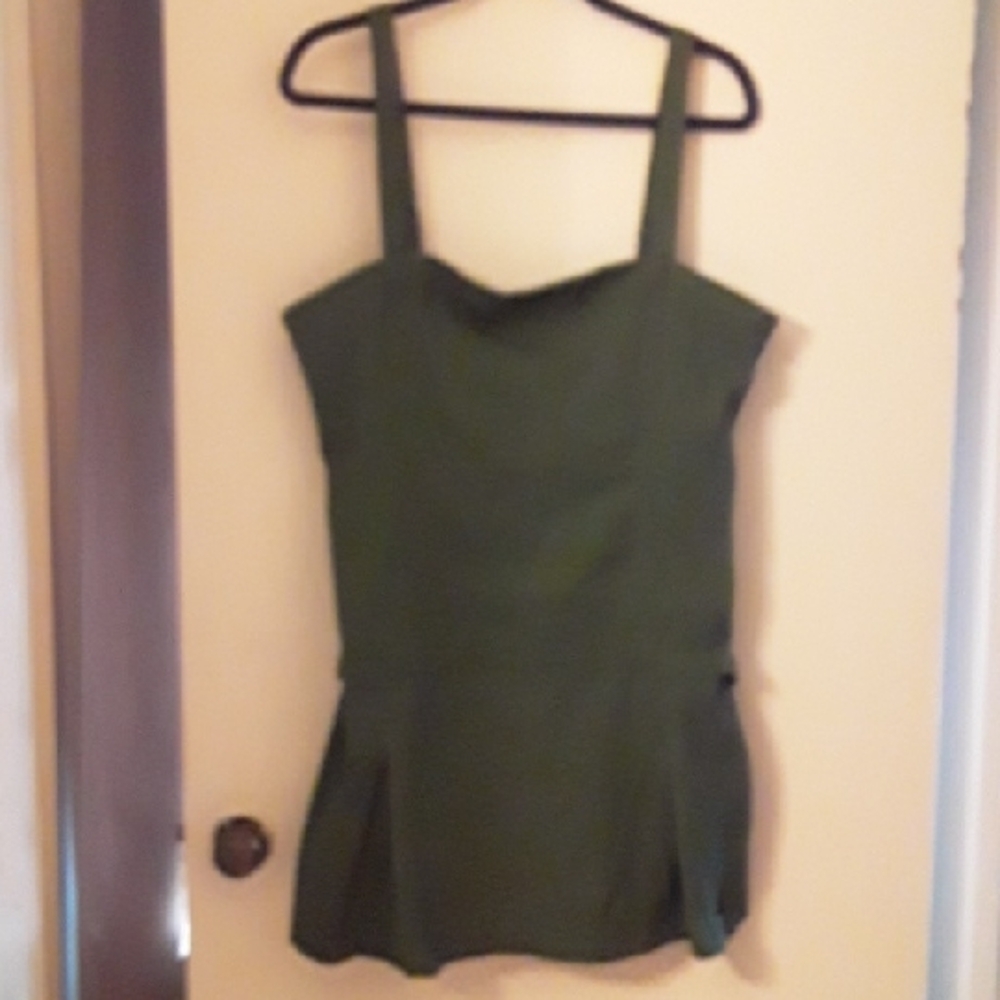 Green Pleated Mini Dress